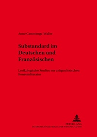 Abbildung von: Substandard im Deutschen und Französischen - Peter Lang Verlag