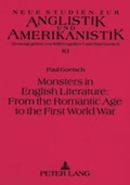 Cover: Monsters in English Literature: From the Romantic Age to the First World War - Peter Lang Verlag