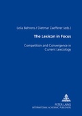 Cover: The Lexicon in Focus - Peter Lang Verlag