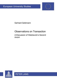 Bild: Observations on Transaction - Peter Lang Verlag