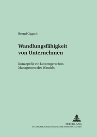 Abbildung von: Wandlungsfähigkeit von Unternehmen - Peter Lang Verlag