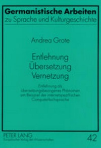 Abbildung von: Entlehnung - Übersetzung - Vernetzung - Peter Lang Verlag