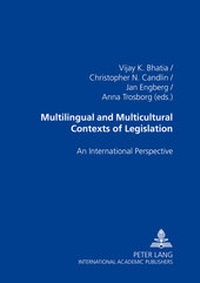 Enlarge image Cover: Multilingual and Multicultural Contexts of Legislation - Peter Lang Verlag