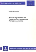 Bild: Forschungsfreiheit und Tierschutz im Spiegel des Verfassungsrechts - Peter Lang Verlag
