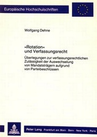 Abbildung von: «Rotation» und Verfassungsrecht - Peter Lang Verlag