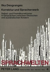 Abbildung von: Korrektur und Spracherwerb - Peter Lang Verlag