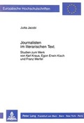 Cover: Journalisten im literarischen Text - Peter Lang Verlag