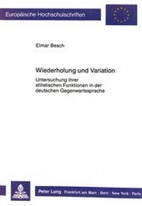 Abbildung von: Wiederholung und Variation - Peter Lang Verlag