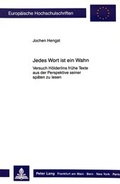 Cover: Jedes Wort ist ein Wahn - Peter Lang Verlag