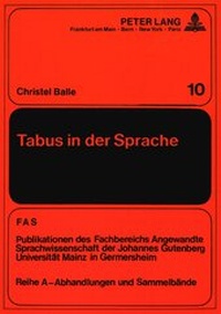 Abbildung von: Tabus - Peter Lang Verlag