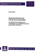 Bild: Evaluationsforschung mit der Survivalanalyse - Peter Lang Verlag