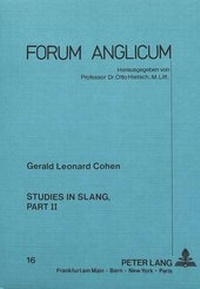 Enlarge image Cover: Studies in Slang, Part 2 - Peter Lang Verlag