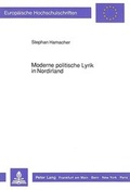 Cover: Moderne politische Lyrik in Nordirland - Peter Lang Verlag