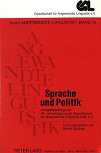 Abbildung von: Sprache und Politik - Peter Lang Verlag