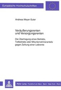 Bild: Ver&auml;u&szlig;erungsrenten und Versorgungsrenten - Peter Lang Verlag