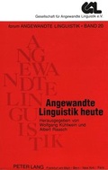 Cover: Angewandte Linguistik heute - Peter Lang Verlag