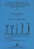 Cover: Stil in Fachsprachen - Peter Lang Verlag