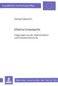 Abbildung von: Effektive Umweltpolitik - Peter Lang Verlag