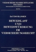Bild: Beweislast und Beweisw&uuml;rdigung im Versicherungsrecht - Peter Lang Verlag