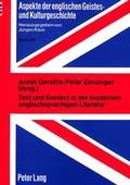 Cover: Text und Kontext in der modernen englischsprachigen Literatur - Peter Lang Verlag