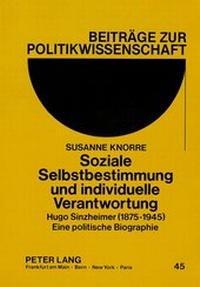 Abbildung von: Soziale Selbstbestimmung und individuelle Verantwortung - Peter Lang Verlag