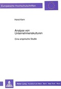 Cover: Analyse von Unternehmenskulturen - Peter Lang Verlag