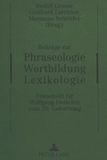 Cover: Beitraege zur Phraseologie - Wortbildung - Lexikologie - Peter Lang Verlag