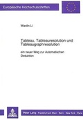 Bild: Tableau, Tableauresolution und Tableaugraphresolution - Peter Lang Verlag