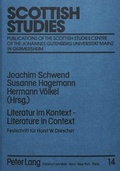 Cover: Literatur im Kontext - Literature in Context - Peter Lang Verlag