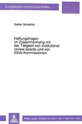 Bild: Haftungsfragen im Zusammenhang mit der T&auml;tigkeit von institutional review boards und von Ethik-Kommissionen - Peter Lang Verlag