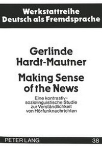 Abbildung von: Making Sense of the News - Peter Lang Verlag