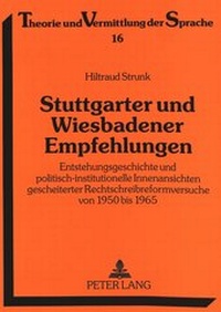 Abbildung von: Stuttgarter und Wiesbadener Empfehlungen - Peter Lang Verlag