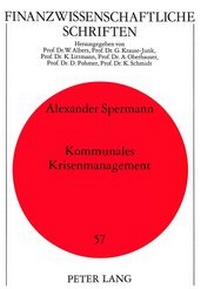 Abbildung von: Kommunales Krisenmanagement - Peter Lang Verlag