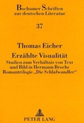 Cover: Erz&auml;hlte Visualit&auml;t - Peter Lang Verlag