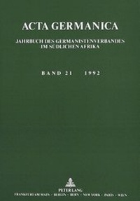Abbildung von: Acta Germanica - Peter Lang Verlag