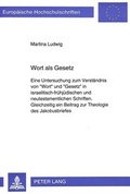 Bild: Wort als Gesetz - Peter Lang Verlag