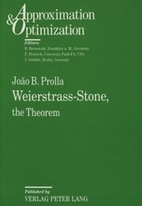 Abbildung von: Weierstrass-Stone, - Peter Lang Verlag