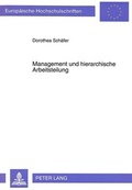 Cover: Management und Hierarchische Arbeitsteilung - Peter Lang Verlag