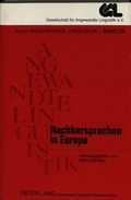 Cover: Nachbarsprachen in Europa - Peter Lang Verlag