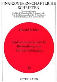Abbildung von: Einkommensteuerliche Behandlung von Transferzahlungen - Peter Lang Verlag