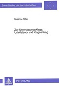 Bild: Zur Unterlassungsklage: Urteilstenor und Klageantrag - Peter Lang Verlag