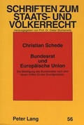 Cover: Bundesrat und Europ&auml;ische Union - Peter Lang Verlag