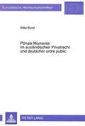 Bild: P&ouml;nale Momente im ausl&auml;ndischen Privatrecht und deutscher ordre public - Peter Lang Verlag