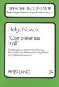 Enlarge image Cover: «Completeness is all» - Peter Lang Verlag