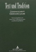 Cover: Text und Tradition - Peter Lang Verlag