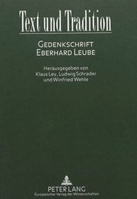 Enlarge image Cover: Text und Tradition - Peter Lang Verlag