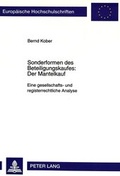 Bild: Sonderformen des Beteiligungskaufes: Der Mantelkauf - Peter Lang Verlag