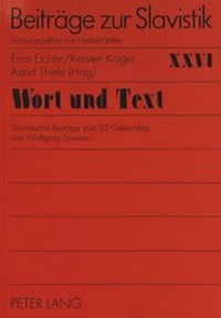 Abbildung von: Wort und Text - Peter Lang Verlag