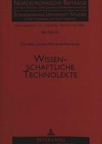 Abbildung von: Wissenschaftliche Technolekte - Peter Lang Verlag