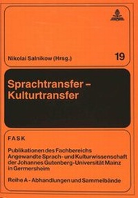Abbildung von: Sprachtransfer - Kulturtransfer - Peter Lang Verlag